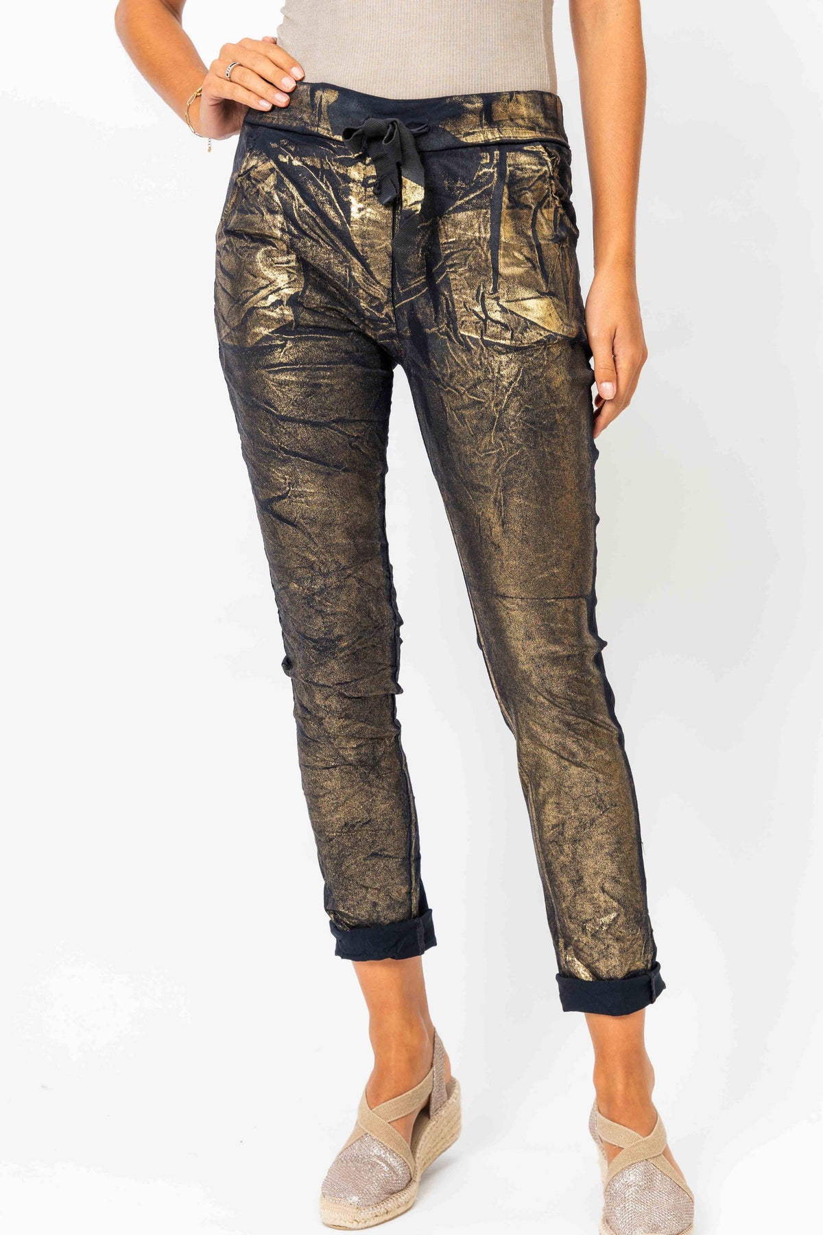 Look Mode Usa OUTLET - Jegging Gold Foil on front