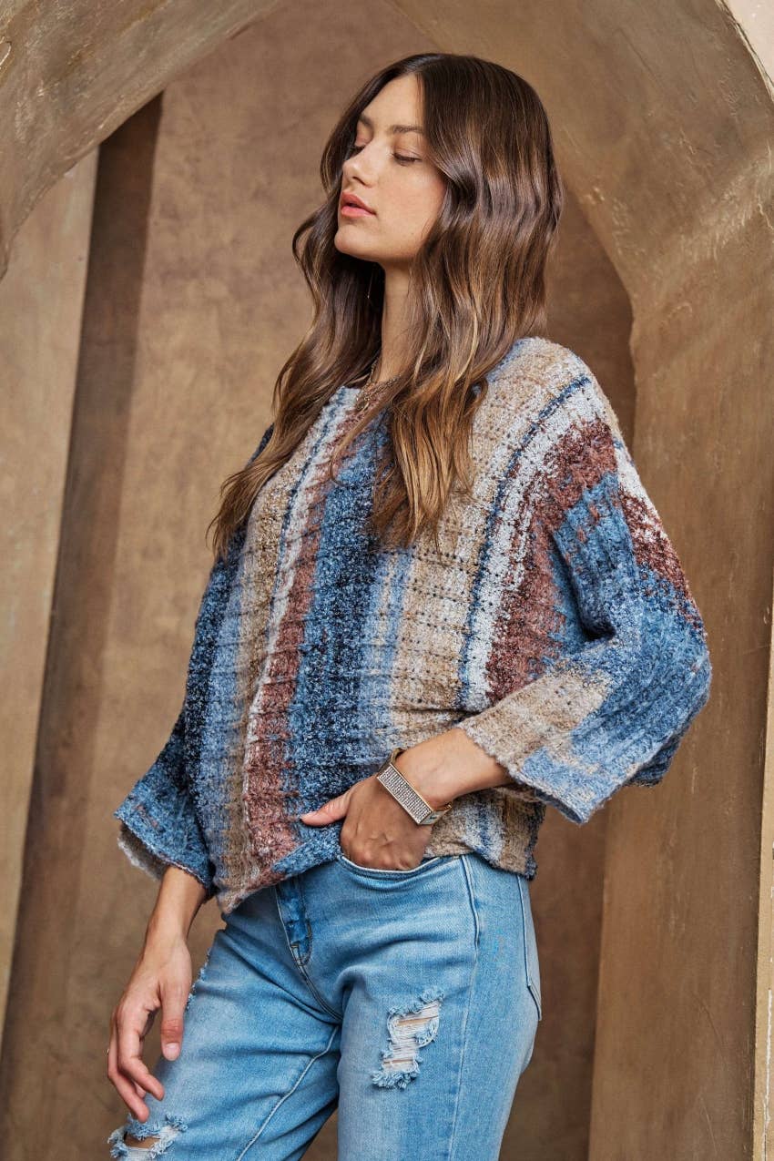 ADORA LA - MULTI COLOR SWEATER TOP