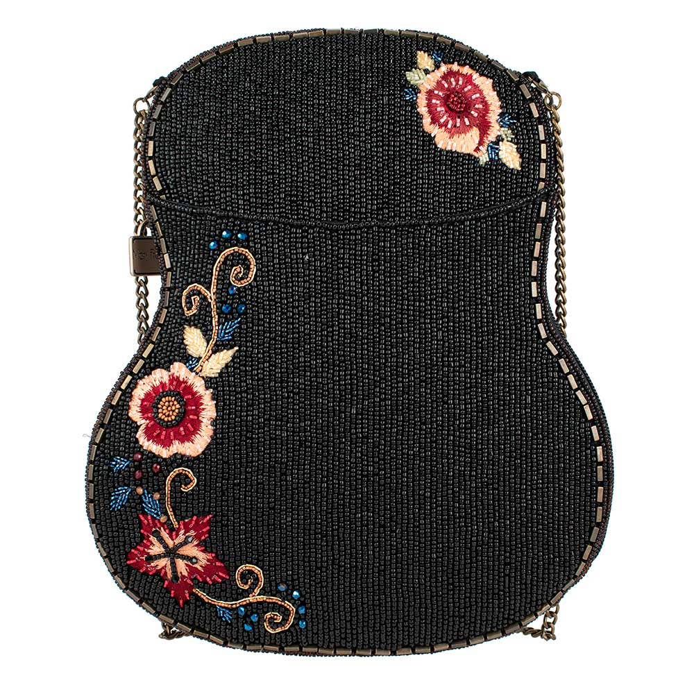 Mary Frances Accessories - Classical Vibe Beaded Guitar Crossbody Handbag