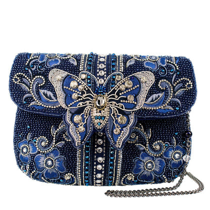 Mary Frances Accessories - Blue Alchemy Butterfly and Floral Handbag