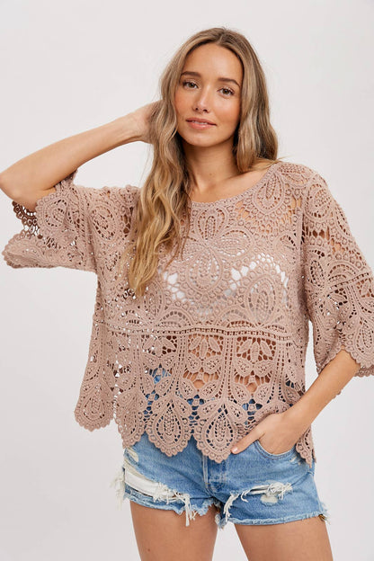 Bluivy - CROCHET LACE TOP