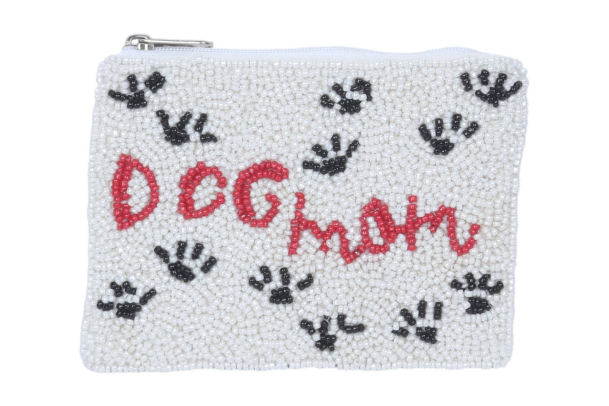 Nima Accessories Inc - Ladies Dog Mom Paw Print Beaded Coin Purse