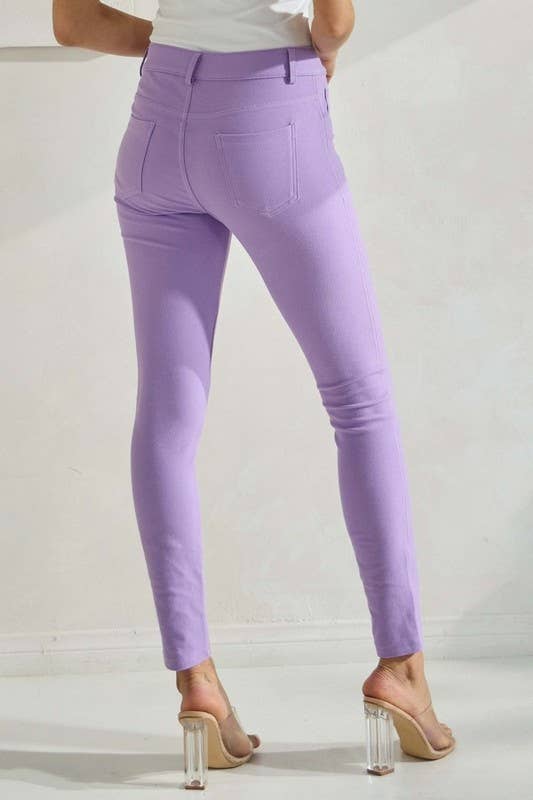 Yelete - Cotton-Blend 5-Pocket Skinny Jeggings