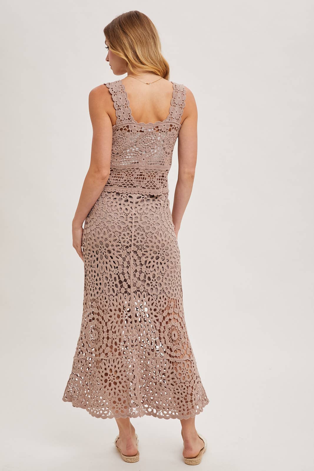 Bluivy - CROCHET MIDI SKIRT WITH LINING