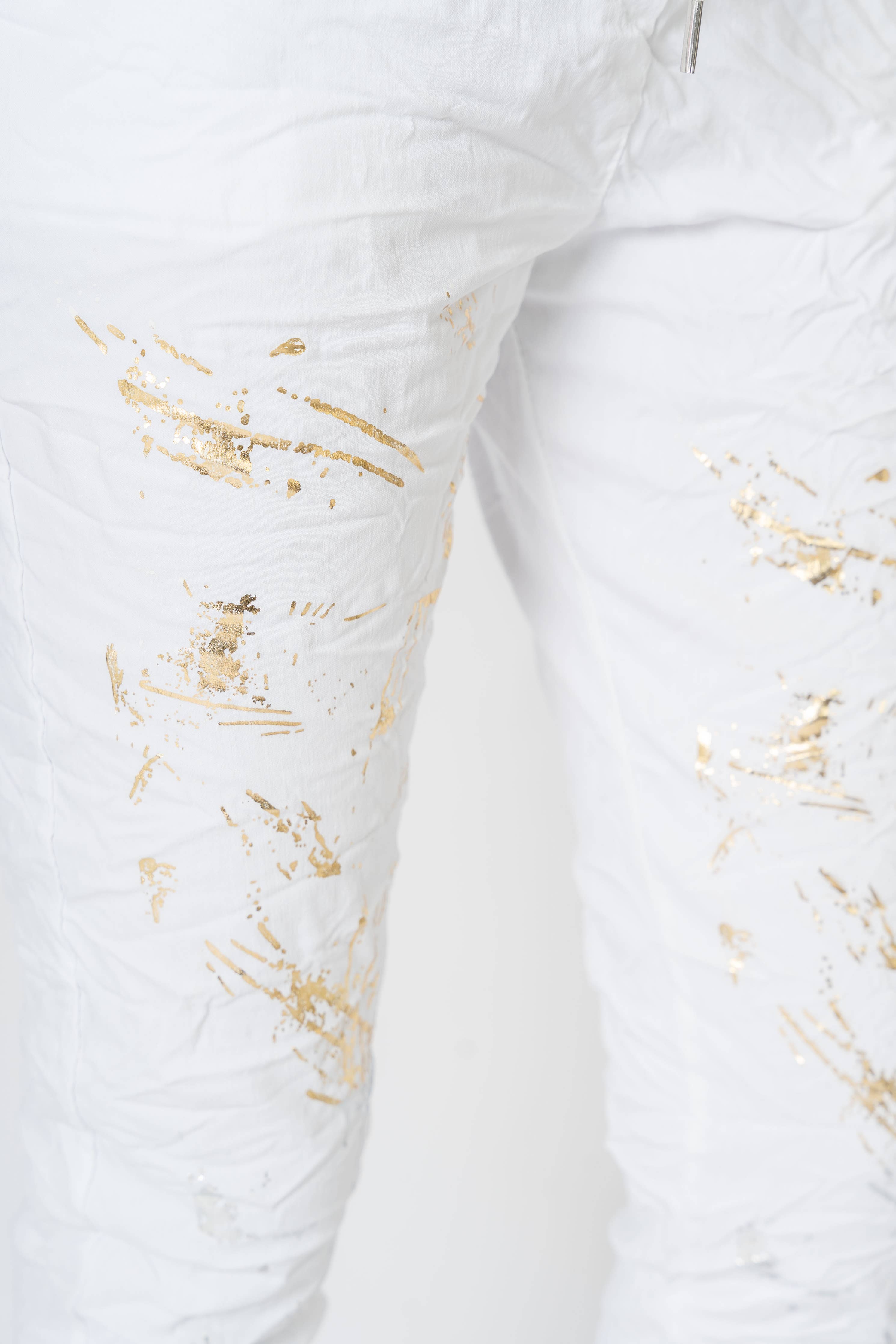 Look Mode Usa - Silver and Gold foil Jegging