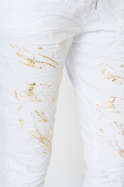 Look Mode Usa - Silver and Gold foil Jegging