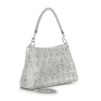 Handbag Express - Dazzling Rhinestone Pattern Hand Tote