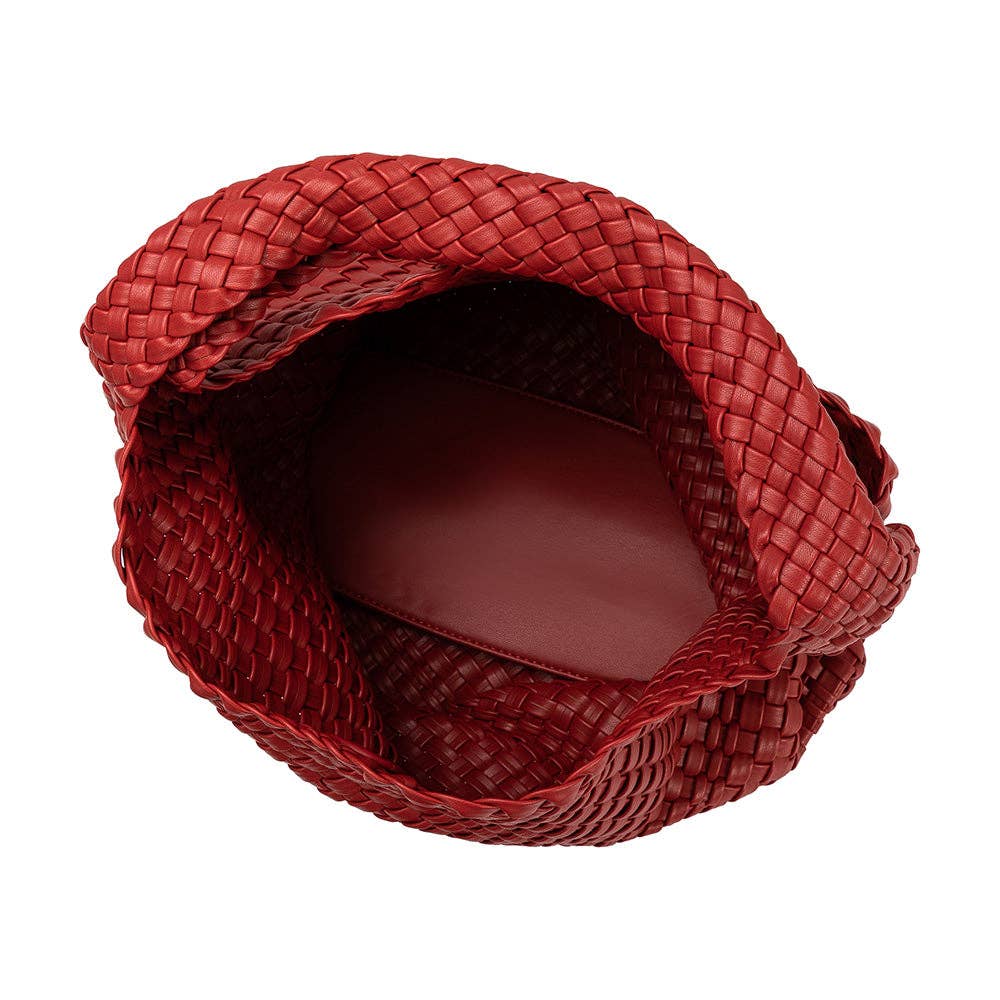 Melie Bianco - Johanna Red Large Recycled Vegan Shoulder Bag