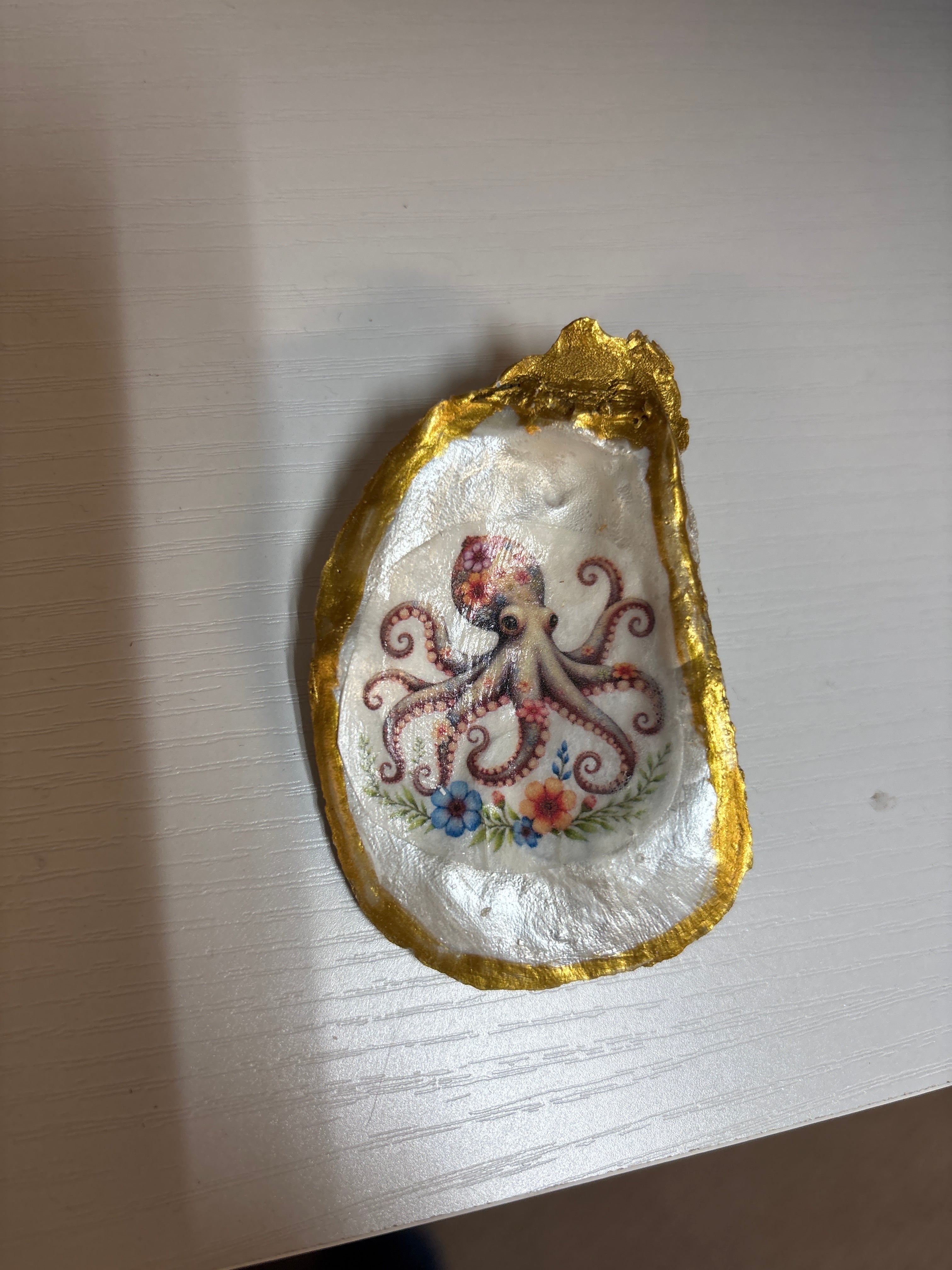 Decoupage Oyster Ornament