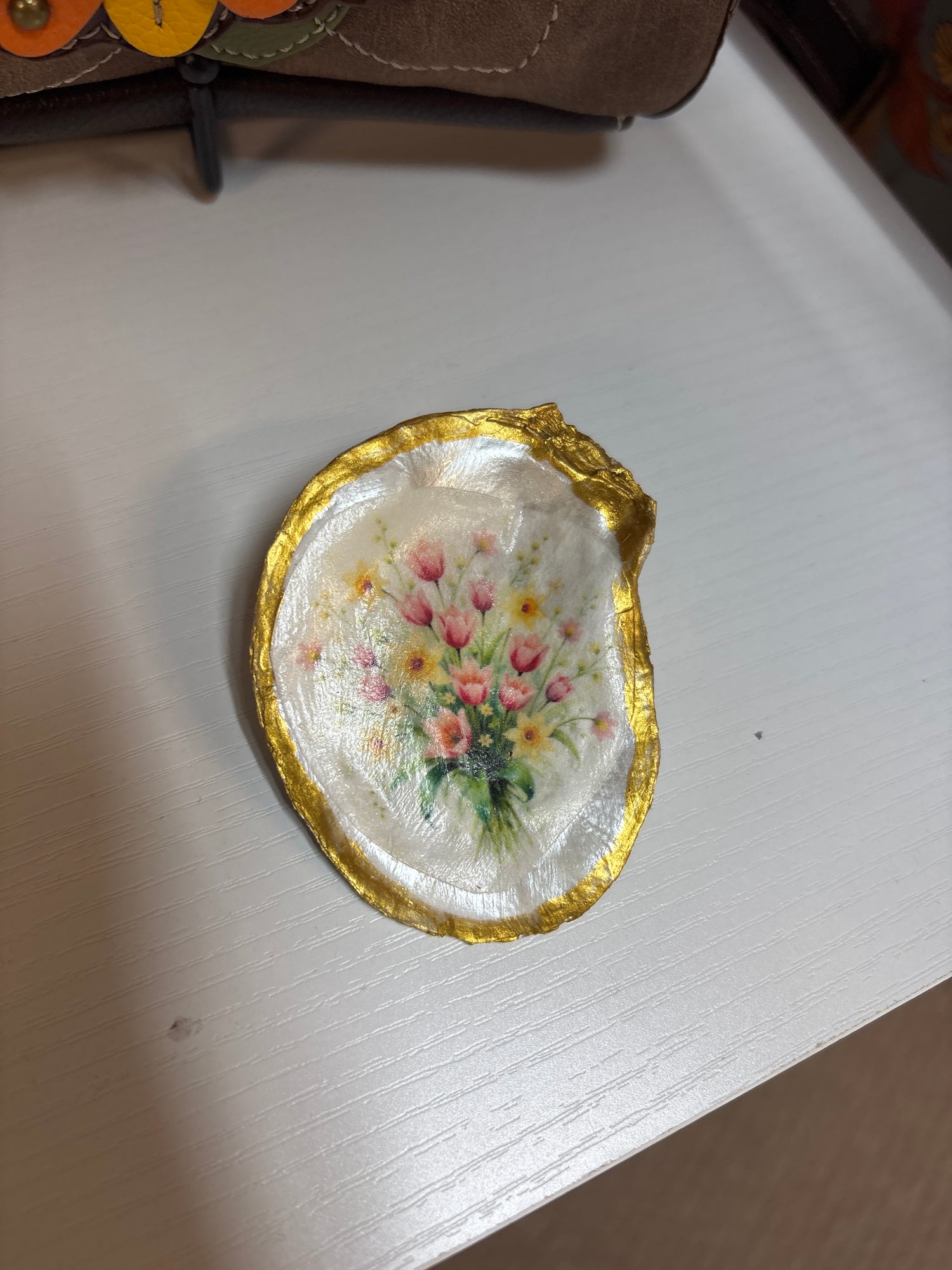 Decoupage Oyster Ornament