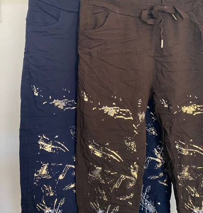 Look Mode Usa - Silver and Gold foil Jegging