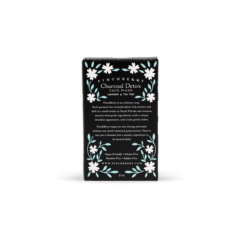 FinchBerry - Charcoal Detox Purifying Exfoliating  Facial Wash Bar