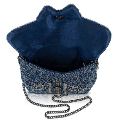 Mary Frances Accessories - Blue Alchemy Butterfly and Floral Handbag