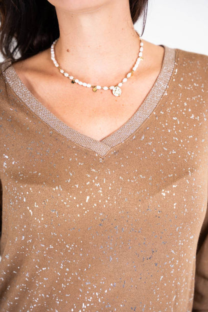 Look Mode Usa OUTLET - Shimmer Long Sleeve Shirt