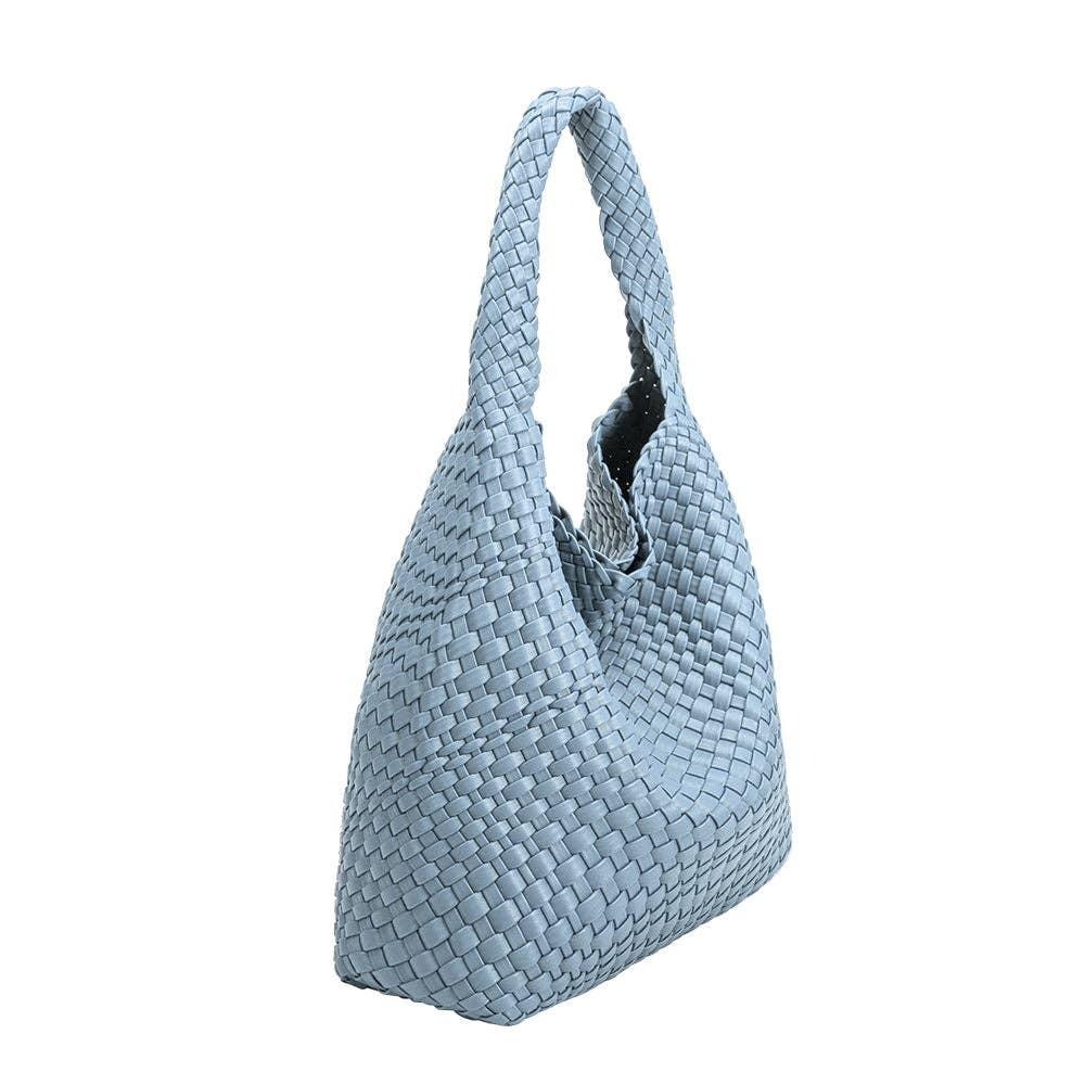 Melie Bianco - Johanna Blue Large Recycled Vegan Shoulder Bag