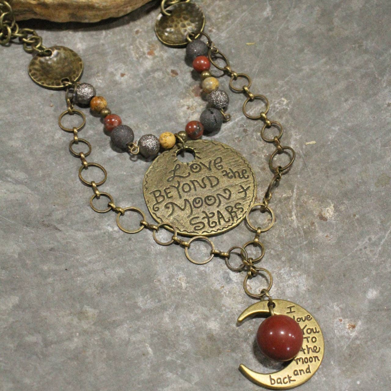 The Primitive Peddler, Inc. - Love Beyond The Moon &amp; Stars Stone Layered Necklace