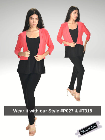 Fashque Designs - Bolero with 3/4 Sleeves - T360
