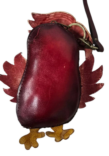 Sunflower Handmade leather inc - Handmade Parrot Wristlet leather coin purse wallet