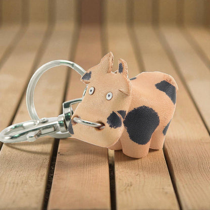 Sunflower Handmade leather inc - Handmade genuine Leather Cow KeyChain kc413
