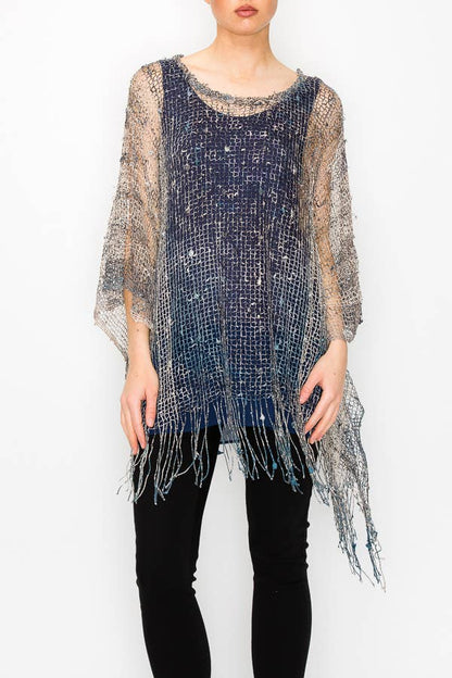 Origami Apparel fishnet poncho