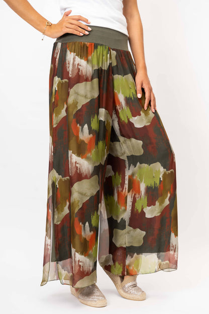 Look Mode Usa - Women printed Silk Pant