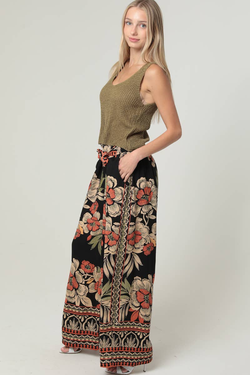 ANGIE - TIE WAIST WIDE LEG PANTS