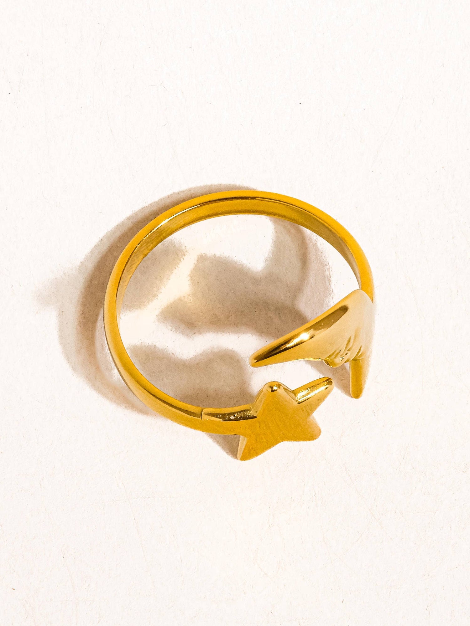 Flânerie by MAIQ - Tasa 18K Gold Non-Tarnish Star and Moon Ring