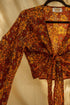 Gardenbelle Shop - Silk Bell Sleeve Hippie Boho Wrap Top, PLUS size available