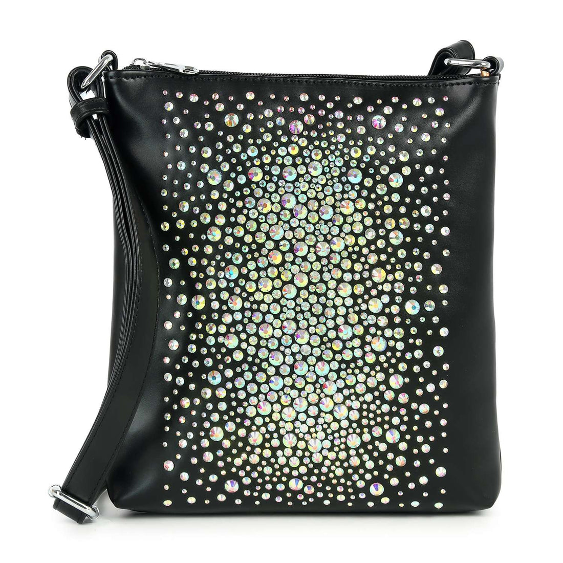 Handbag Express - Stunning Iridescent Rhinestone Crossbody Sling