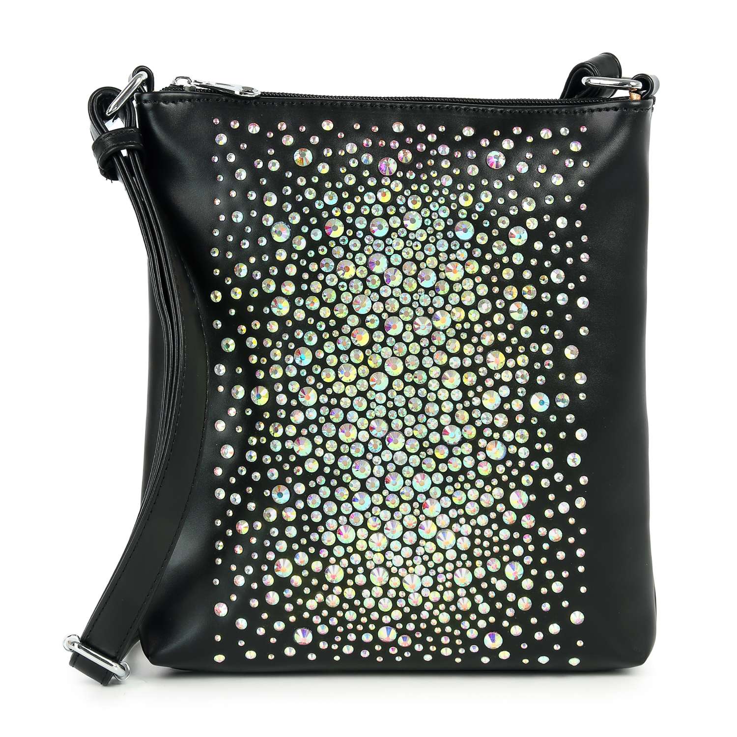 Handbag Express - Stunning Iridescent Rhinestone Crossbody Sling
