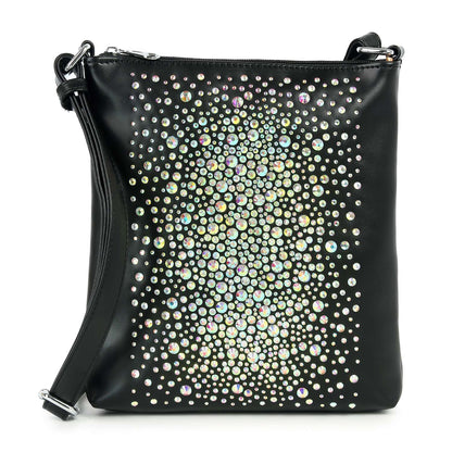 Handbag Express - Stunning Iridescent Rhinestone Crossbody Sling