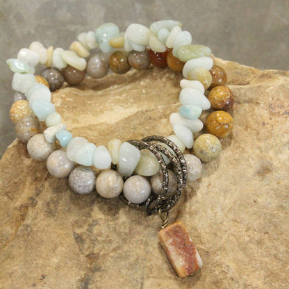 The Primitive Peddler, Inc. - Bohemian Stone &amp; Link Bracelet Set