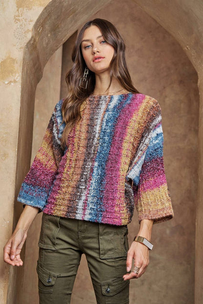 ADORA LA - MULTI COLOR SWEATER TOP