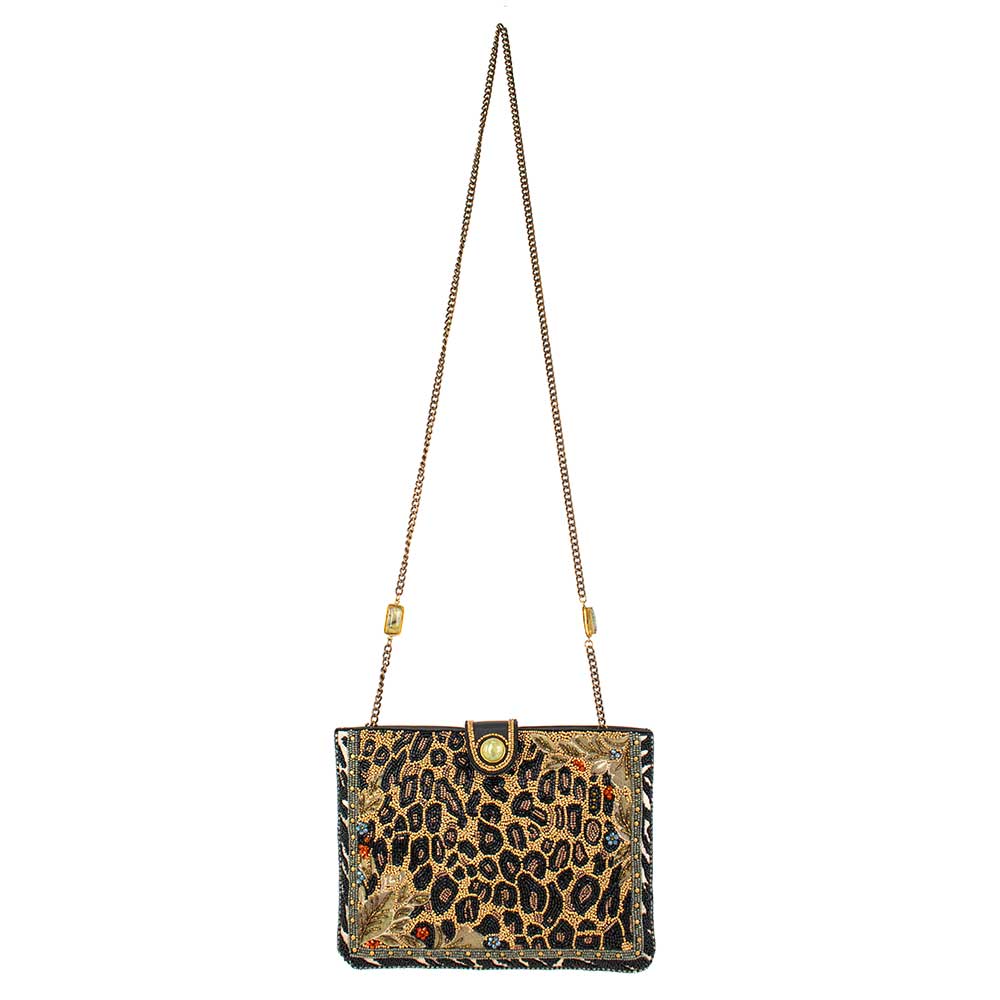 Mary Frances Accessories - Untamed Beaded Animal Print Crossbody Handbag
