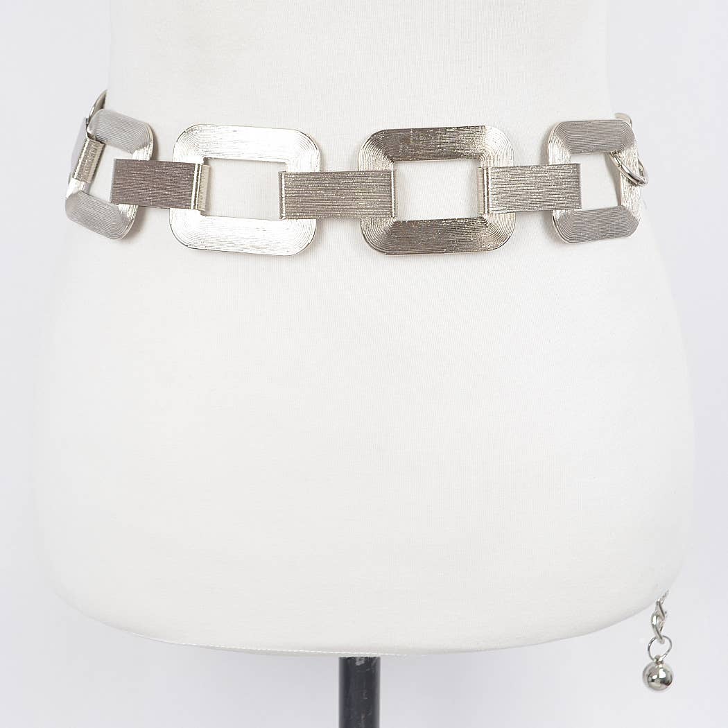 3AM BY H&amp;D ACCESSORIES - Multi Square Metal Chain Belt
