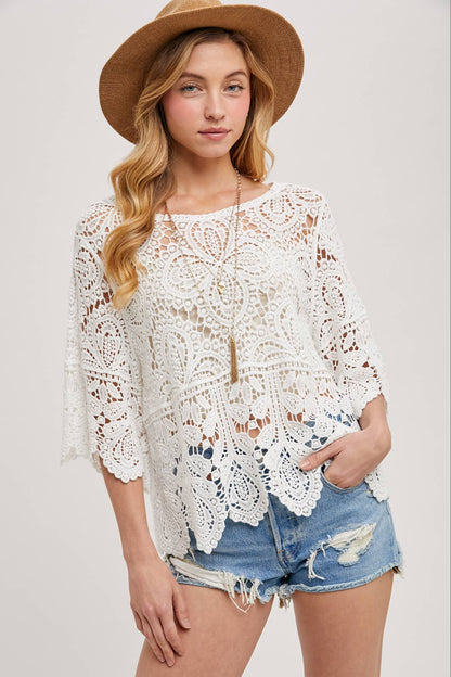 Bluivy - CROCHET LACE TOP