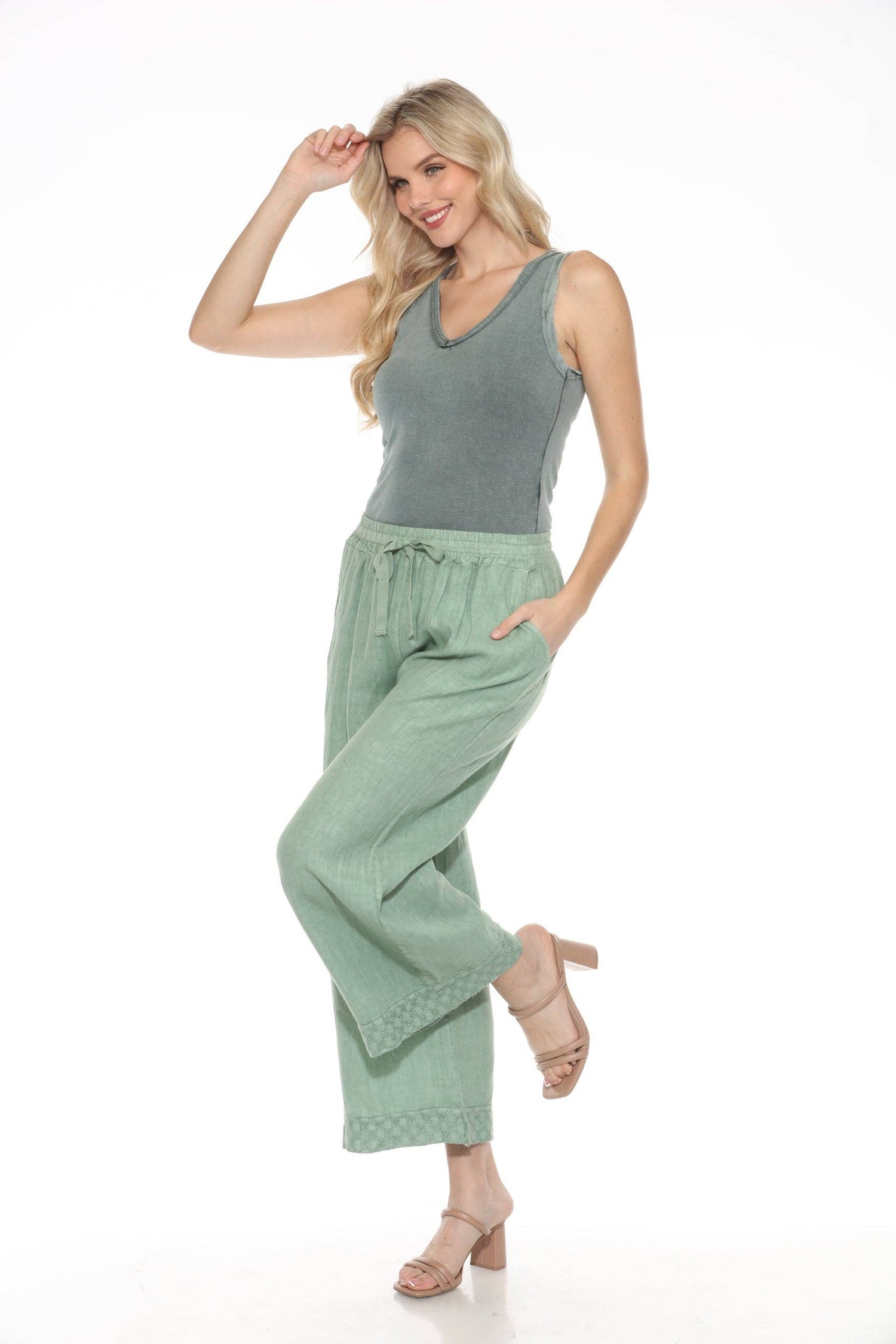 Marisima by Urban Mangoz - Sequin V-Neck Tank Tops