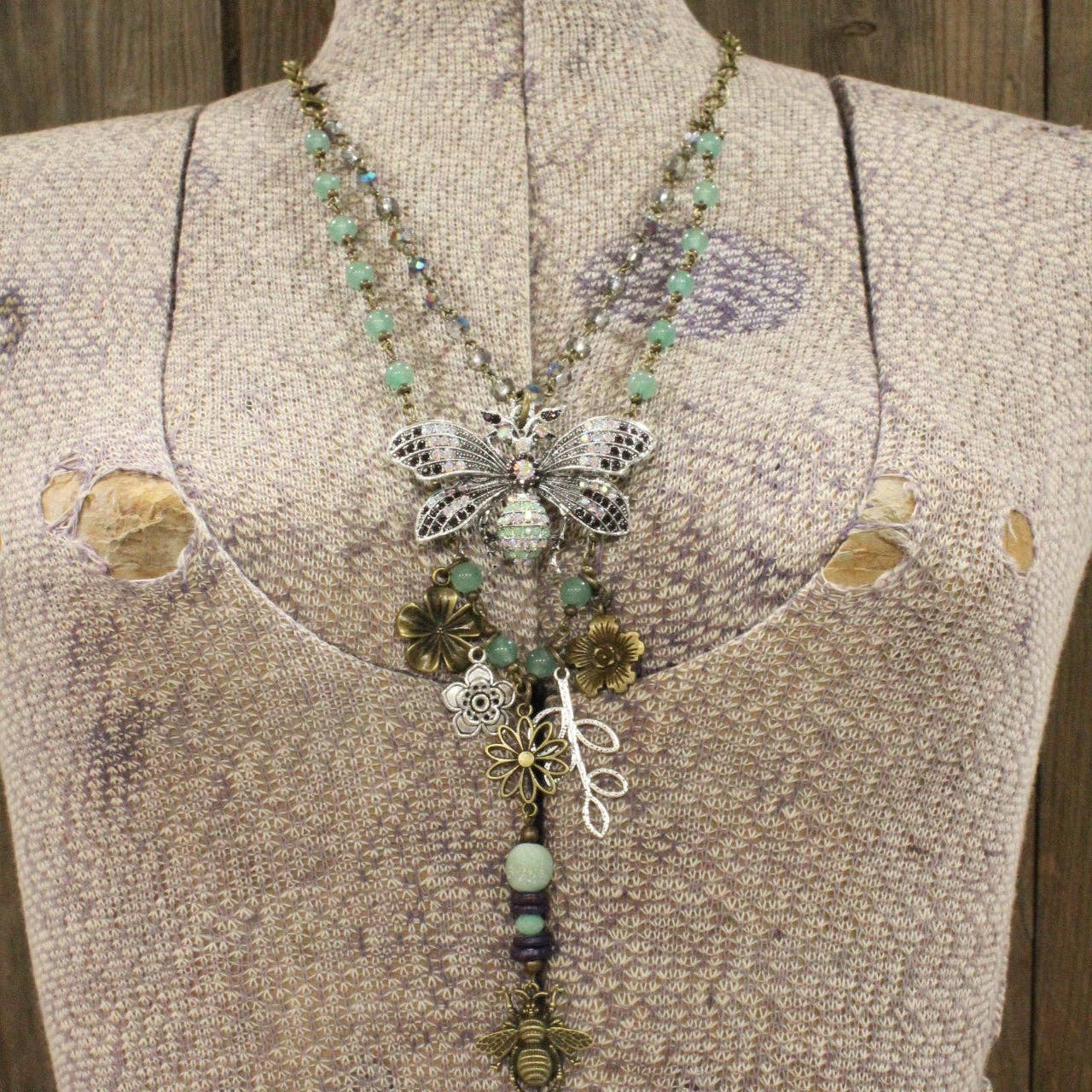The Primitive Peddler, Inc. - Buzzing By Bee Layered Necklace