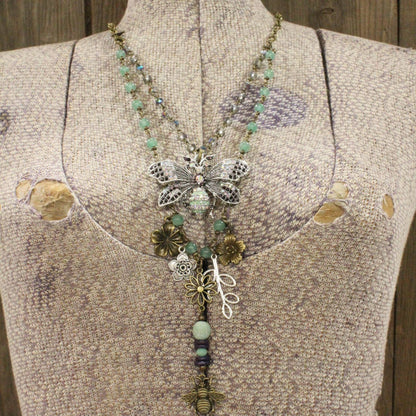 The Primitive Peddler, Inc. - Buzzing By Bee Layered Necklace