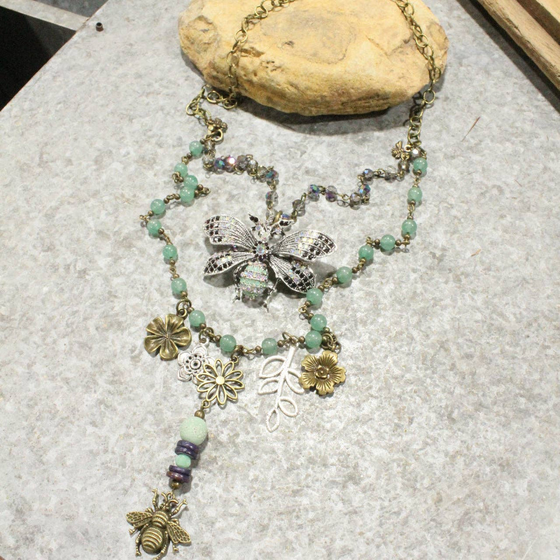 The Primitive Peddler, Inc. - Buzzing By Bee Layered Necklace