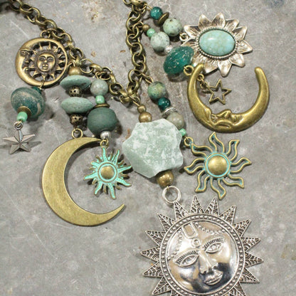 The Primitive Peddler, Inc. - Day &amp; Night Bronze Charmed Necklace