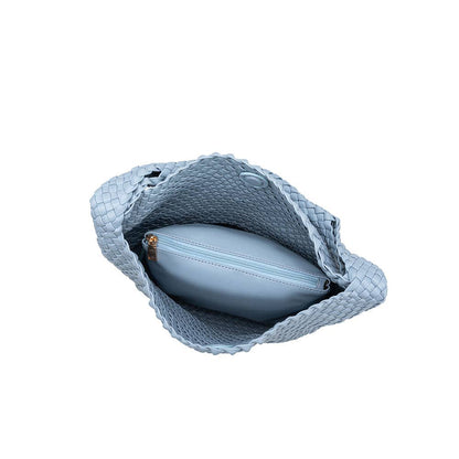 Melie Bianco - Johanna Blue Large Recycled Vegan Shoulder Bag