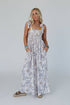 Three Bird Nest - Whimsical Bloom Wide Leg Jumpsuit - Ivory