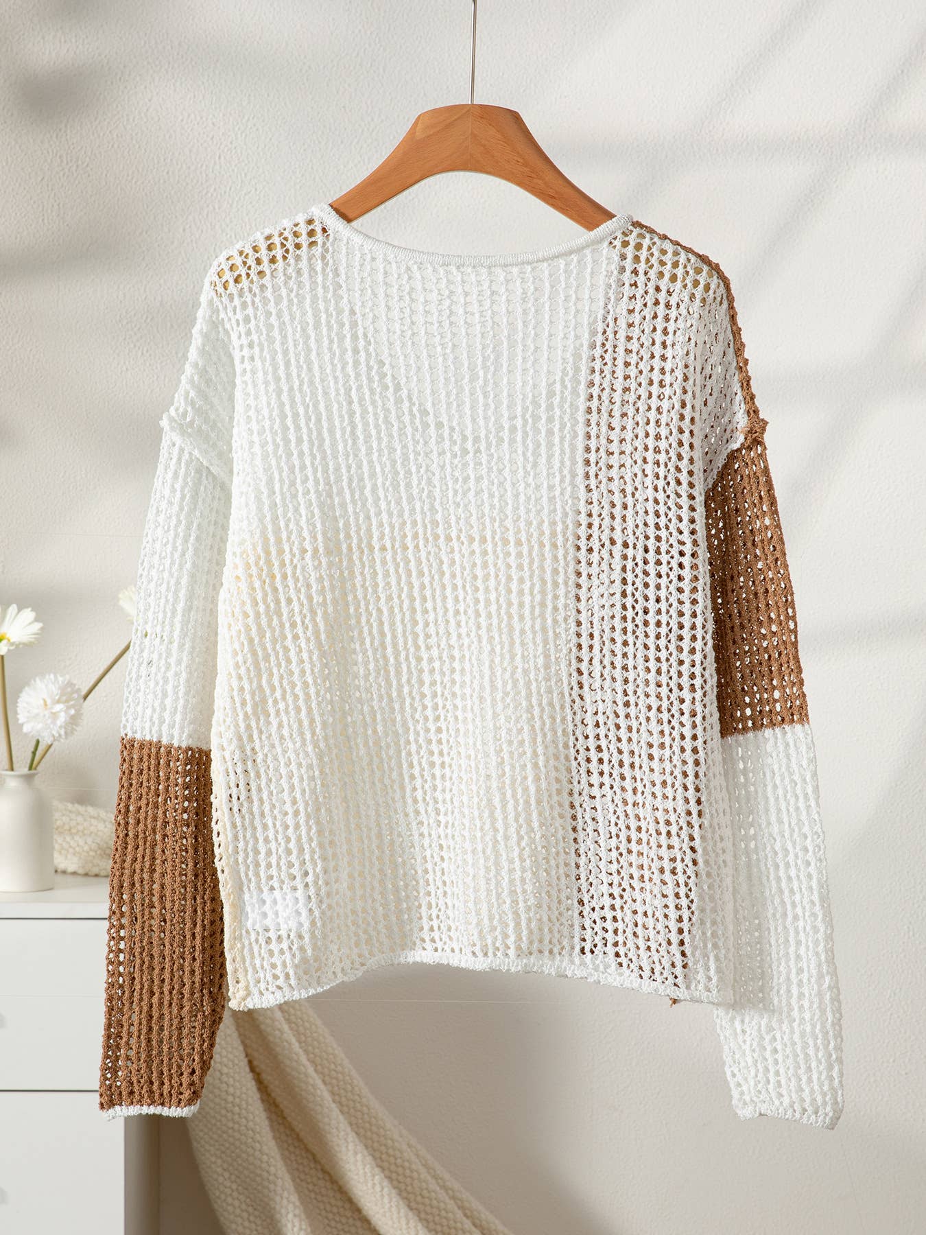 Hope &amp; Sunshine - Colorblock V-Neck Knit Pullover for Women