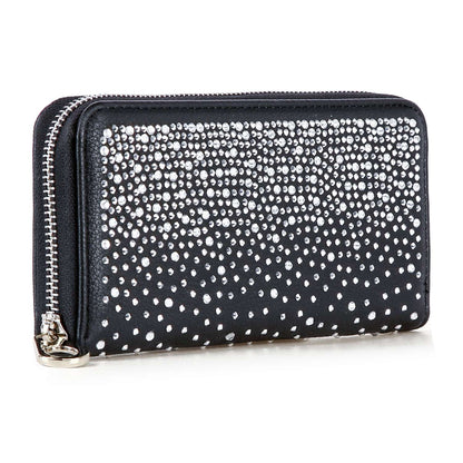 Handbag Express - Glamorous Rhinestone Design Accordion Wallet