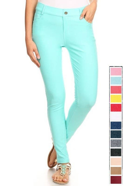 Yelete - Cotton-Blend 5-Pocket Skinny Jeggings