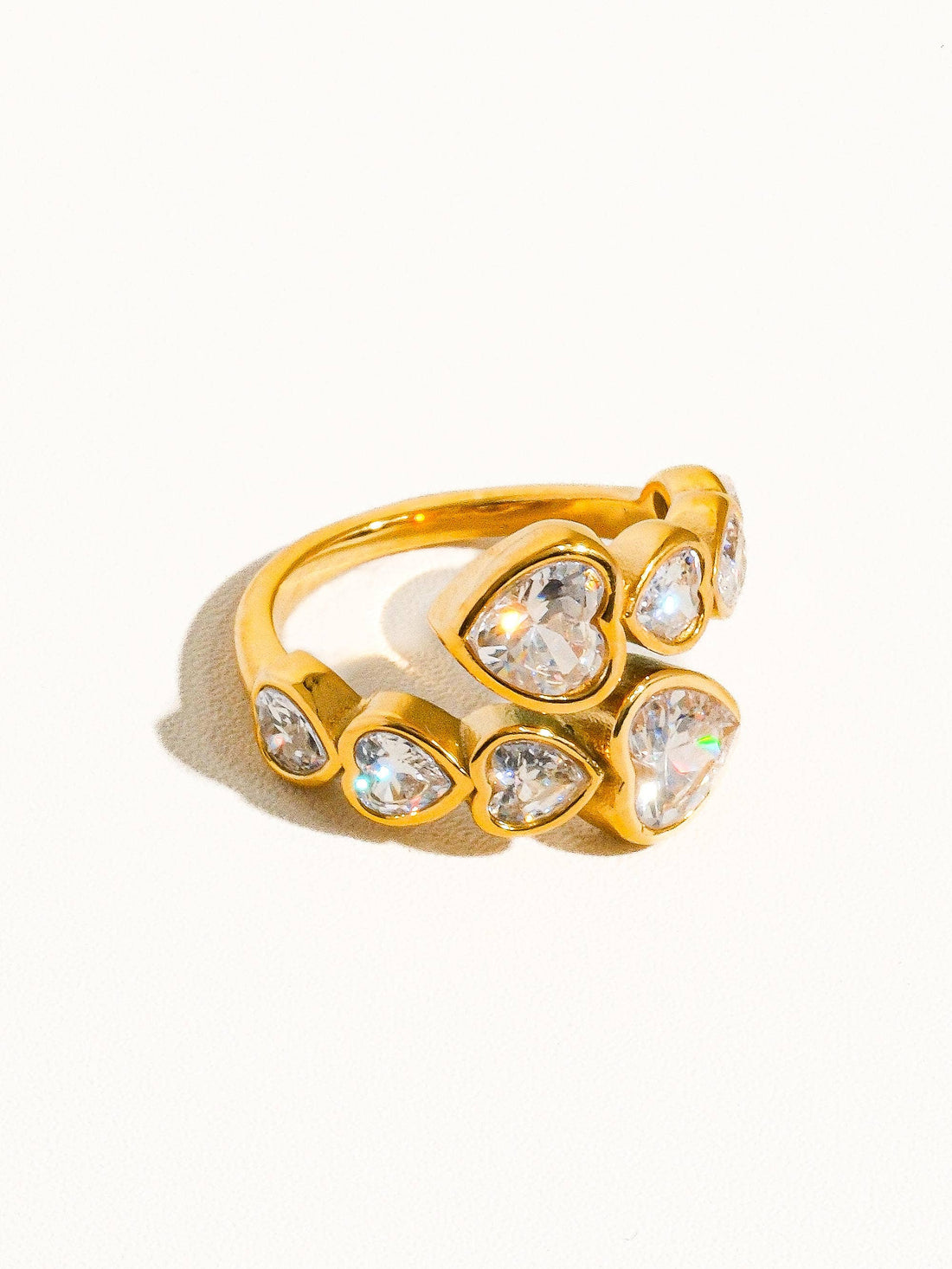 Flânerie by MAIQ - Wyatt 18K Gold Non-Tarnish Rhinestone Heart Ring