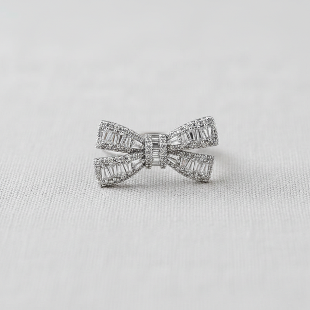camilla dovey - Zirconia Bowknot Open Ring