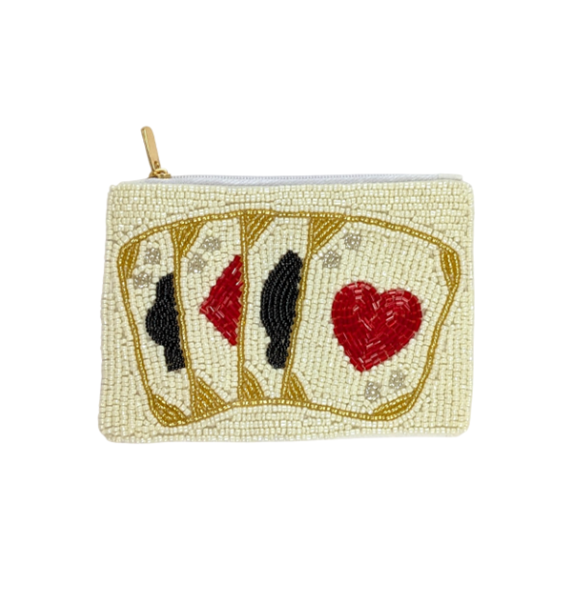 Nima Accessories Inc - Ladies Deck of Cards Themed Beaded Coin Purse