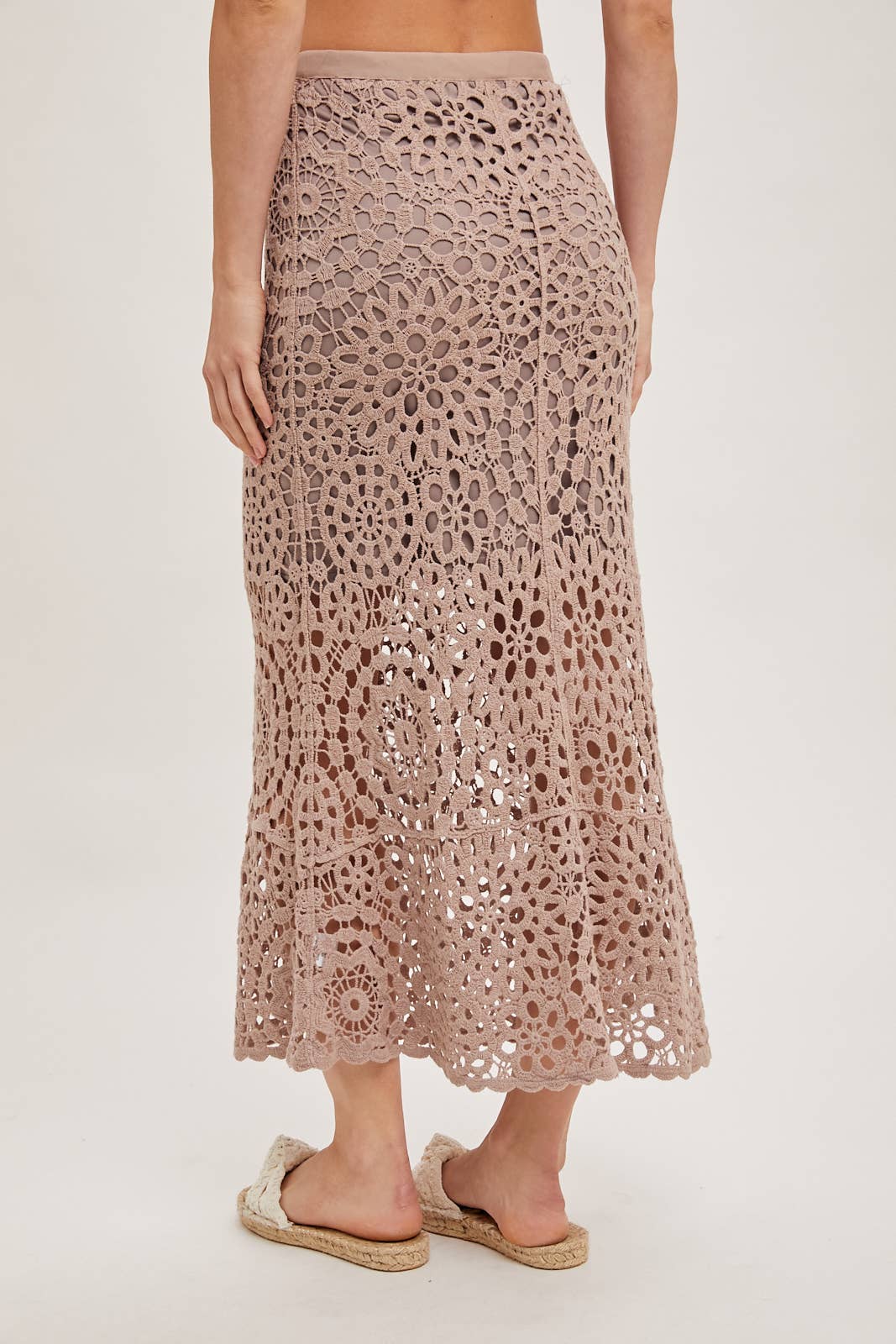 Bluivy - CROCHET MIDI SKIRT WITH LINING